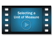 Selection unit of measure thumb